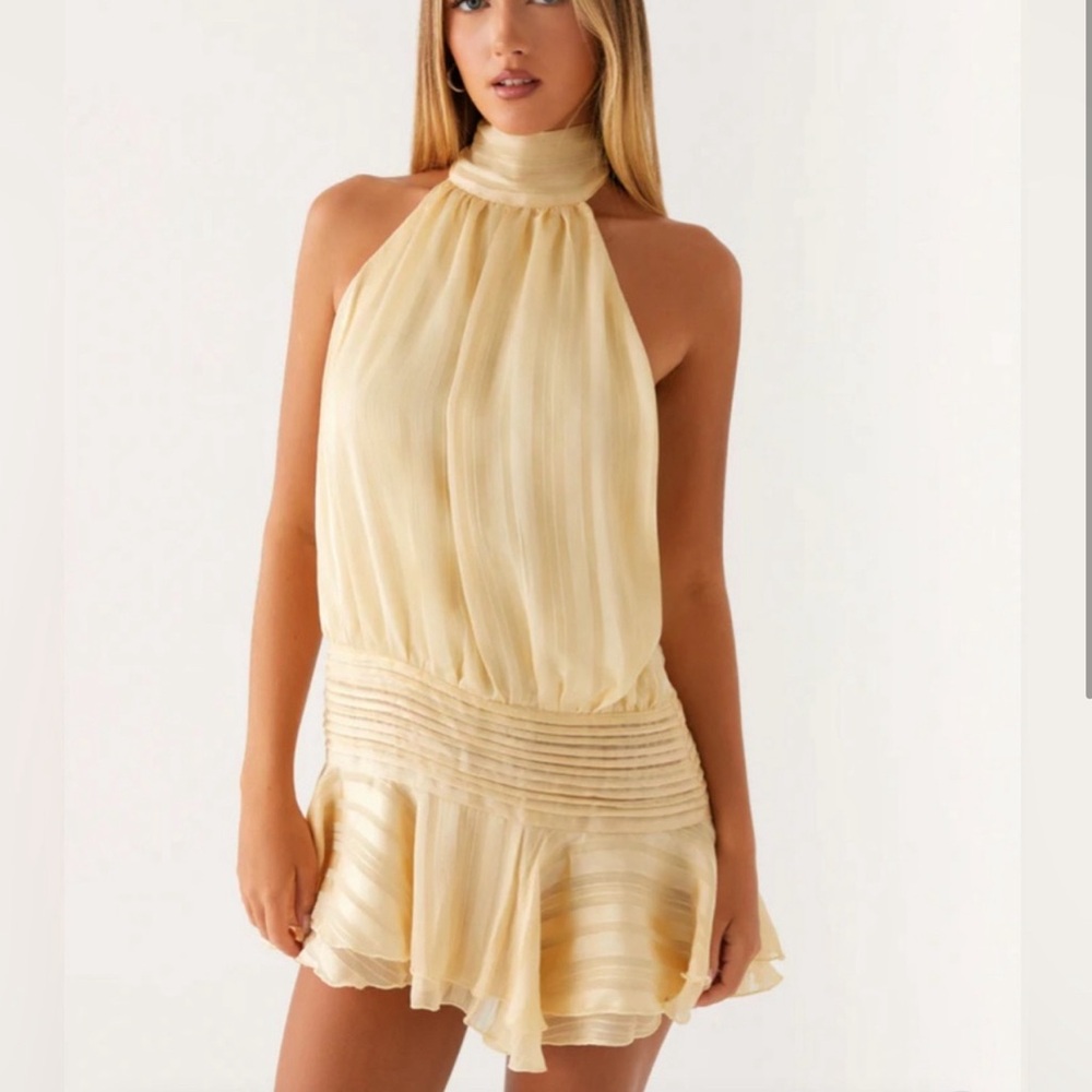 Peppermayo willow chiffon yellow dress